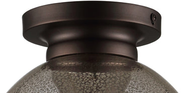 Atlas 7.75" Metal/Glass LED Flush Mount - JONATHAN Y